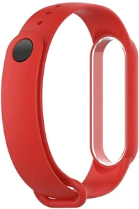  Adjustable Replacement Strap Compatible with Mi Band 5 and Mi Band 6 Watch Silicone Strap Belt Band Bracelet- Red - Red