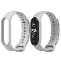 Adjustable Band Strap Compatible with Mi Band 5 Strap & Mi band 6 Strap Smart band Replacement- Grey - Gray
