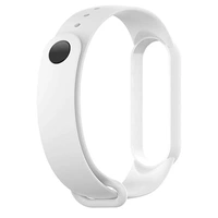 Adjustable Band Strap Compatible with Mi Band 5 Strap & Mi Band 6 Strap Smart Band Replacement- White - White