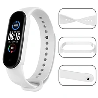  Adjustable Band Strap Compatible with Mi Band 5 Strap & Mi Band 6 Strap Smart Band Replacement- White - White