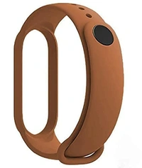 Adjustable Band Strap Compatible with Mi Band 5 Strap & Mi Band 6 Strap Smart Band Replacement- Brown - Brown
