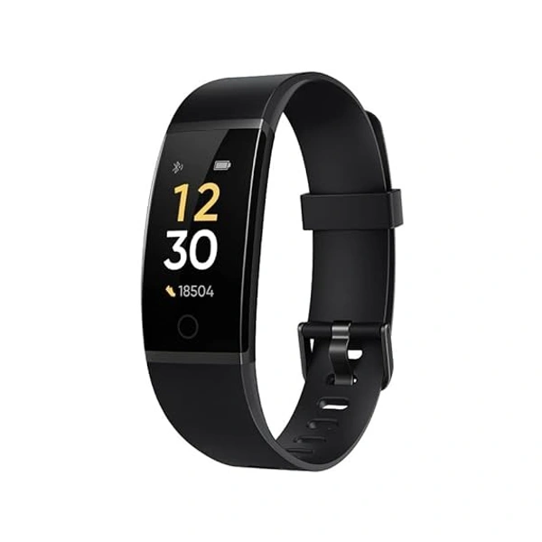  Replacement Strap Compatible with Realme Smart Band Watch Bracelet RMA 183 Strap- Black - Black