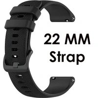  22MM Watch Strap Compatible with Galaxy Watch 3 45mm, Realme S/S Pro, OnePlus(46mm), ColorFit Pro 4/Pro 4 Max/Ultra/Ultra 2, Amazfit GTR (47mm)/ GTR 2E Compatible All 22MM Watch (Black) - Black