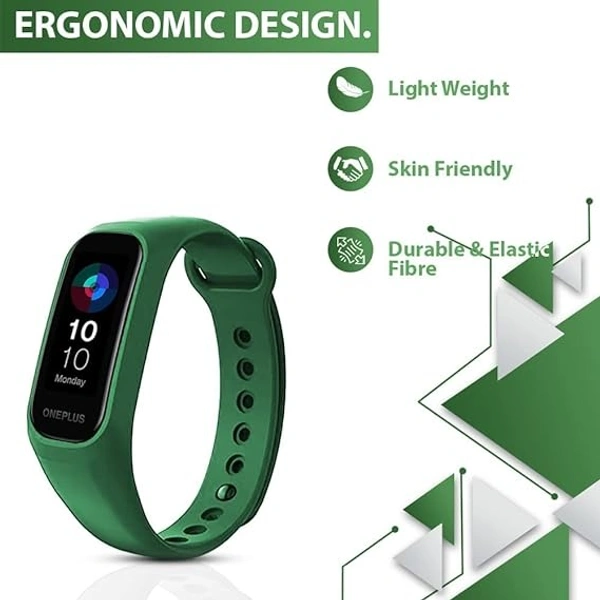  Adjustable Replacement Band Compatible with Oneplus Smart Band and Oppo Smart Band- Green - Green