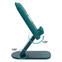 Universal Cartoon Mobile Tabletop Phone Stand with Multi-Angle Adjustable Phone Desk Tablet Stand for Watching Videos, Movies Online Classes- Green Bear - Green