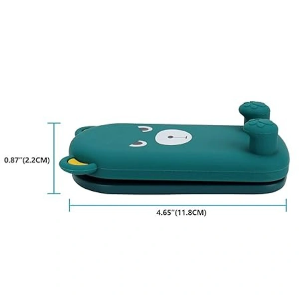 Universal Cartoon Mobile Tabletop Phone Stand with Multi-Angle Adjustable Phone Desk Tablet Stand for Watching Videos, Movies Online Classes- Green Bear - Green