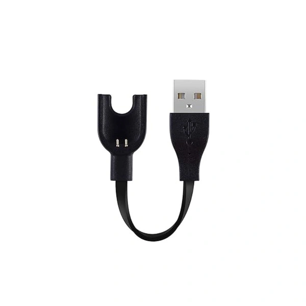  USB Adapter Charging Cable Compatible with Mi band 3 (Black) - Black