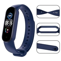 Adjustable Band Strap Compatible with Mi Band 5 Strap & Mi Band 6 Strap Smart Band Replacement- Set of 3(Black, Navy Blue,Red Wine) - Black, Navy Blue,Red Wine