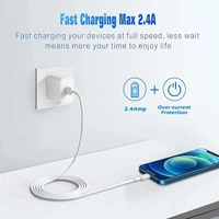 USB Fast Charging Cable & Data Sync Compatible with iPhone X/XR/XS MAX/XS/ 11/11 PRO/ 11 PRO MAX/iPads/iPhone 12/Mini/Pro/Pro Max (1 Meter, White) - White