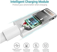 USB Fast Charging Cable & Data Sync Compatible with iPhone X/XR/XS MAX/XS/ 11/11 PRO/ 11 PRO MAX/iPads/iPhone 12/Mini/Pro/Pro Max (1 Meter, White) - White