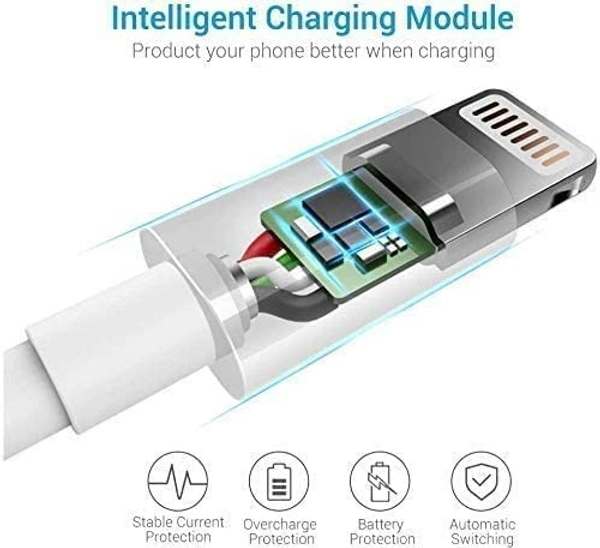 USB Fast Charging Cable & Data Sync Compatible with iPhone X/XR/XS MAX/XS/ 11/11 PRO/ 11 PRO MAX/iPads/iPhone 12/Mini/Pro/Pro Max (1 Meter, White) - White