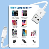 USB Fast Charging Cable & Data Sync Compatible with iPhone X/XR/XS MAX/XS/ 11/11 PRO/ 11 PRO MAX/iPads/iPhone 12/Mini/Pro/Pro Max (1 Meter, White) - White