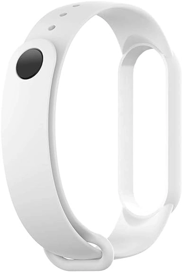  Adjustable Silicon Band Strap Compatible with Mi band 5 Watch Strap Band Bracelet- Set of 4 - White,Grey,Red,Nevy Blue