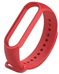  Adjustable Silicon Band Strap Compatible with Mi band 5 Watch Strap Band Bracelet- Set of 4 - White,Grey,Red,Nevy Blue