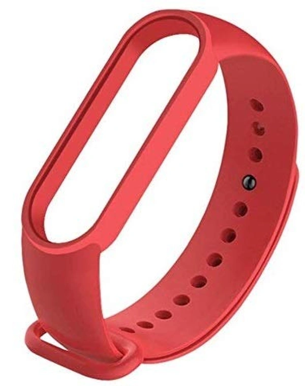  Adjustable Silicon Band Strap Compatible with Mi band 5 Watch Strap Band Bracelet- Set of 4 - White,Grey,Red,Nevy Blue