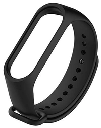 Silicone Adjustable Replacement Belt Compatible with Mi Band 3/ Mi Band 4 Watch Strap Band Bracelet- Set of 5 - Black,White,Red,Grey,Nevy Blue