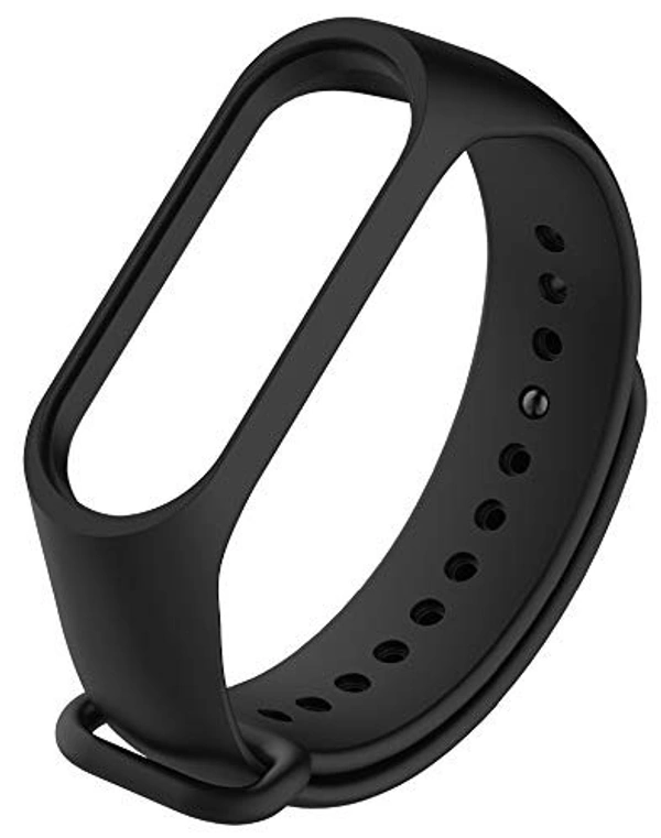 Silicone Adjustable Replacement Belt Compatible with Mi Band 3/ Mi Band 4 Watch Strap Band Bracelet- Set of 5 - Black,White,Red,Grey,Nevy Blue