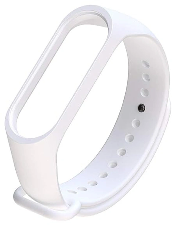 Silicone Adjustable Replacement Belt Compatible with Mi Band 3/ Mi Band 4 Watch Strap Band Bracelet- Set of 5 - Black,White,Red,Grey,Nevy Blue