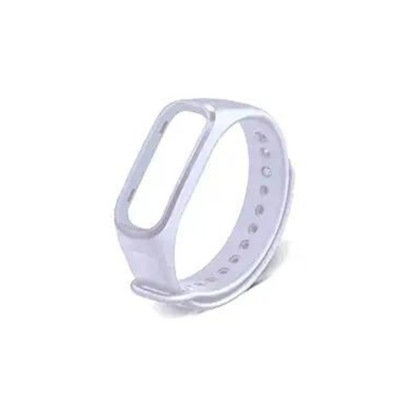 Adjustable Silicone Band Strap Compatible with Oneplus & Oppo Smart Band -White - White
