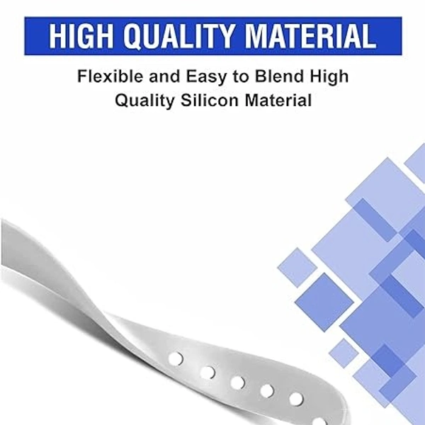 Adjustable Silicone Band Strap Compatible with Oneplus & Oppo Smart Band -White - White