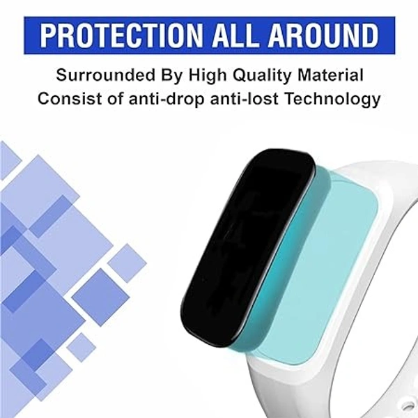 Adjustable Silicone Band Strap Compatible with Oneplus & Oppo Smart Band -White - White