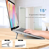 Instant Laptop Kickstand Metal Folding Portable Laptop Stand with Non-Slip Base | Tabletop Laptop Riser for 10-17 inch Laptop Tablet & Keyboard- Pack of 2 - Silver