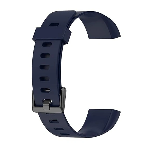  Replacement Strap Compatible with Realme Smart Band Watch Bracelet RMA 183 Strap- Pack of 2 (Black & Navy Blue) - Black & Nevy Blue