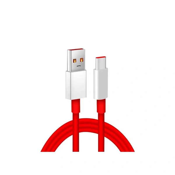  USB Type C Dash Warp Charging Cable USB to Type C Fast Charging Cable Compatible with One Plus 8T/ 9/ 9R/ 9 pro/ 9RT/ 10R/ Nord & for All Type C Devices- Red - Red