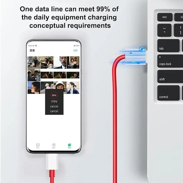  USB Type C Dash Warp Charging Cable USB to Type C Fast Charging Cable Compatible with One Plus 8T/ 9/ 9R/ 9 pro/ 9RT/ 10R/ Nord & for All Type C Devices- Red - Red