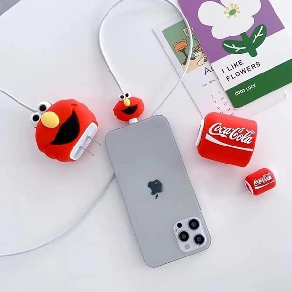 Compatible with iPhone Charger Case Cover | Spiderman Design Silicone Charger Cover for 18-20W 360 Degree Protection Charger Case - Red