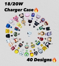 Compatible with iPhone Charger Case Cover | Spiderman Design Silicone Charger Cover for 18-20W 360 Degree Protection Charger Case - Red