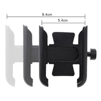  Universal Handlebar Bike Mount Holder Verson 2.0 with USB Charger Metal Body 360 Degree Rotating Mirror Cradle Stand for Bicycle, Motorcycle, Scooty Fits All Smartphones (Silver) - Silver