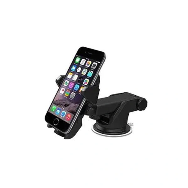 Adjustable Car Phone Holder Universal Long Arm 360 Degree Rotation Mobile Holder for Car- Black - Black