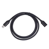 USB Type C Male to Female Extension Cable 2 Meter Fast Charging Extender Cable Type C Male to Type C Female 2M Long Cable Compatible with All Type C Smartphones (Black) (No Data Transfer Only Extension) - Black