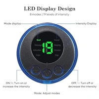  Wireless EMS Mat Foot Massager for Pain Relief Portable Rechargeable leg massager Mat with 8 Modes /19 Level for Foot Massage for Home Office Therapy Machine- Black - Black