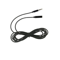3.5 mm TRRS Male To Female Aux Extension Cable with Microphone Support 4 Pole Golden Plated Stereo Audio Cable Compatible with Earphone Headphone Car- 6 Meter (20 Feet) - Black