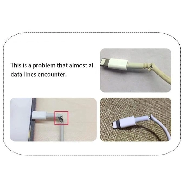 1.5 Meter Charging Cable Protector Winder Compatible with Headphone, Charging Adapter iPhone Android Or Earphone Cable Full Size Cable Cord Charger Protector 150 Cm- Black White - Black White