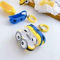  Airpods Pro Protective Silicone Case Cover 3D Design with Anti-Lost Keyring Compatible with Apple AirPods Pro (Minions) - Yellow