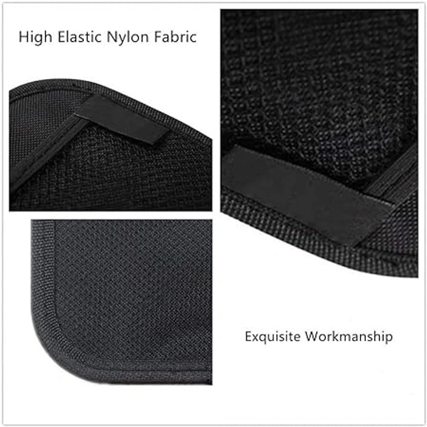  Universal Mobile Holder for Car Storage Net Bag with ABS Plastic Frame Mesh Net Car Interior Accessories for Phone, Cards, Coins, Keys, Sunglasses - Black