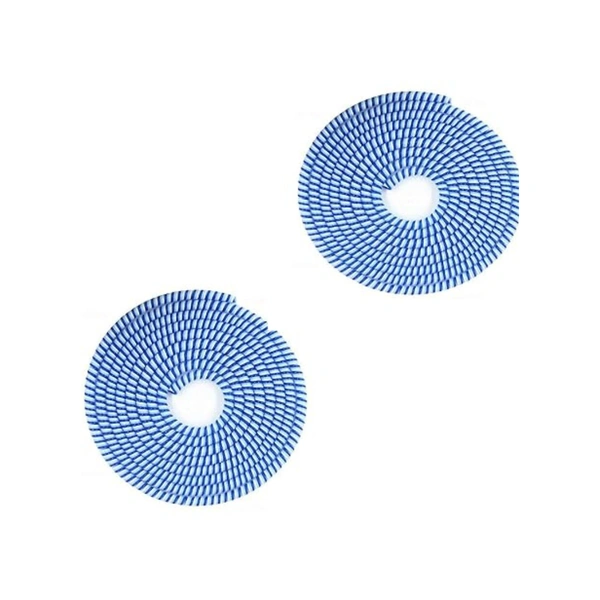  (2 Pcs) Wire Protector Spiral Triple Color 1.5 Meters Full Size Charger Cable Protector Winder Compatible with iPhone & Android Charging Cables (Blue White) - Blue White