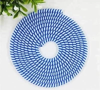  (2 Pcs) Wire Protector Spiral Triple Color 1.5 Meters Full Size Charger Cable Protector Winder Compatible with iPhone & Android Charging Cables (Blue White) - Blue White