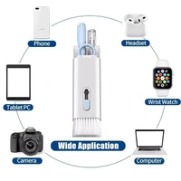 7 in 1 Keyboard Cleaner/Airpods Cleaning Kit/Laptop Cleaning Brush/Computer Cleaning Kit Gadget Comes with Key-Cap Puller Spray Bottle Earbuds Cleaner - White