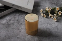  Flameless LED Candles AA Battery Powered Acrylic Glass Candle with Remote Control Timer and Modes Ideal for Home Decor Festival Romantic Dinner (3" D x 6" H) - Gold