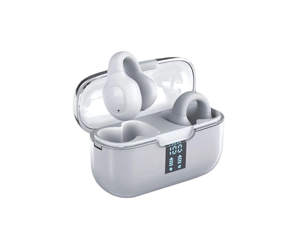  Air Clip Bluetooth True Wireless (TWS) In Ear 30 Hours Playback Fast charging,Low Latency IPX4 - White