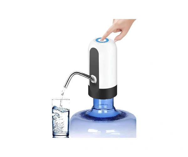 Automatic Wireless Water Dispenser for 20 Litre Bottle Can Water Pump Ideal for Home, Office Indoor Outdoor- Black White - White Black