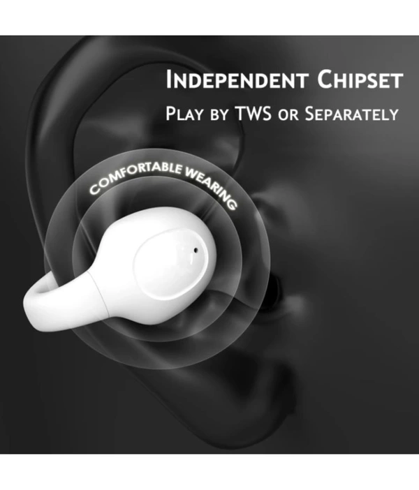  Air Clip Bluetooth True Wireless (TWS) In Ear 30 Hours Playback Fast charging,Low Latency IPX4 - White