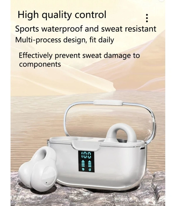  Air Clip Bluetooth True Wireless (TWS) In Ear 30 Hours Playback Fast charging,Low Latency IPX4 - White