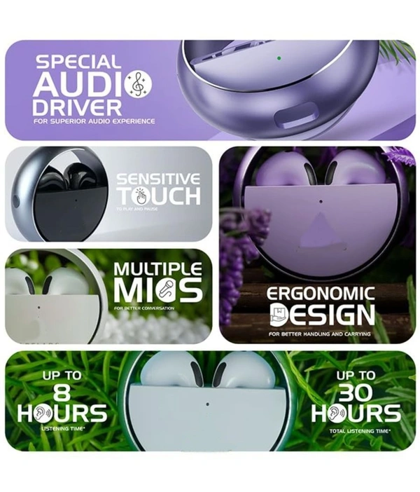  Air Flip Bluetooth True Wireless (TWS) In Ear 30 Hours Playback Fast charging,Low Latency IPX4 - White