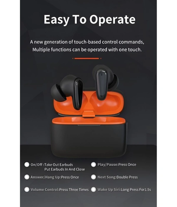 AirDoze Bluetooth True Wireless (TWS) In Ear 30 Hours Playback Fast charging,Powerfull bass IPX4 - Black