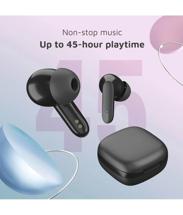 Buds Prima Bluetooth True Wireless (TWS) In Ear 45 Hours Playback Fast charging,Powerfull bass IPX4 - Black